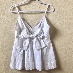 NEW! Greek White Cotton Tank with Bow!